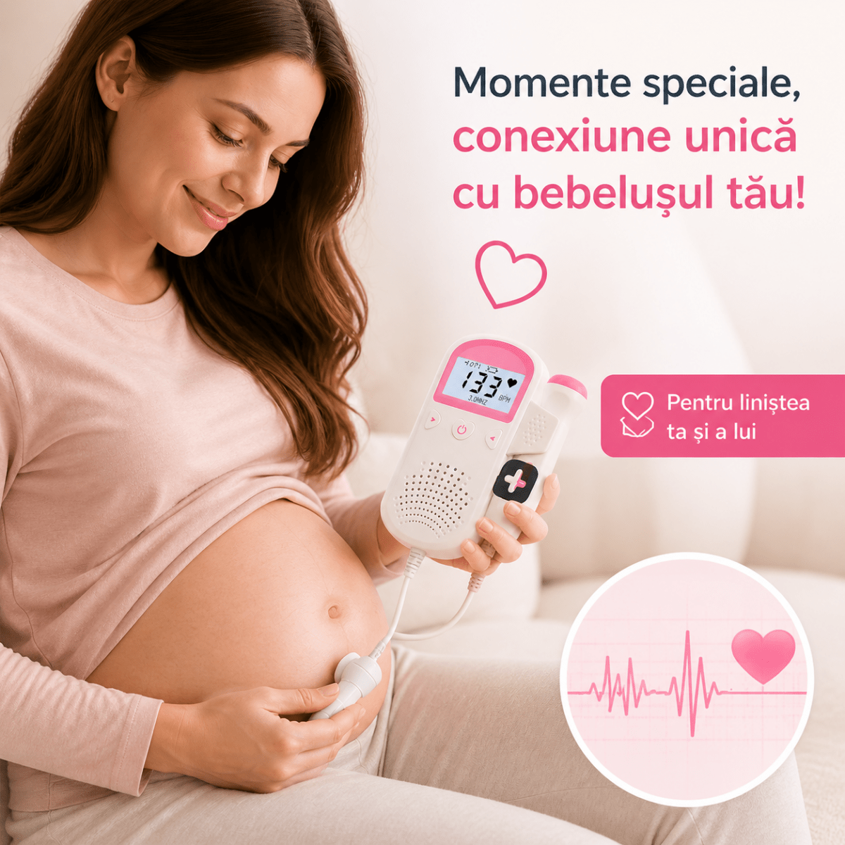 BabyPulse™ – Monitor Fetal pentru Acasă - Aura Store - Reduceri Online România, BabyPulse™ – Monitor Fetal pentru Acasă - Incaltaminte Online
