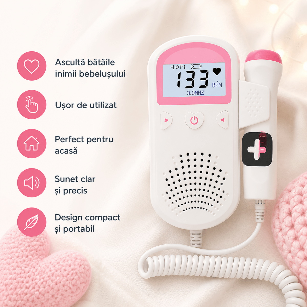 BabyPulse™ – Monitor Fetal pentru Acasă - Aura Store - Reduceri Online România, BabyPulse™ – Monitor Fetal pentru Acasă - Incaltaminte Online