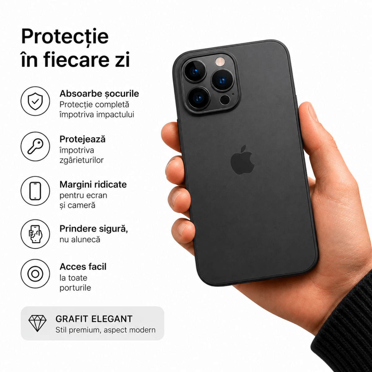 GraphiteShield™ – Husă Premium Grafit pentru iPhone 14 - Aura Store - Reduceri Online România, GraphiteShield™ – Husă Premium Grafit pentru iPhone 14 - Incaltaminte Online