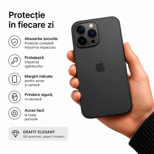 GraphiteShield™ – Husă Premium Grafit pentru iPhone 14 - Aura Store - Reduceri Online România, GraphiteShield™ – Husă Premium Grafit pentru iPhone 14 - Incaltaminte Online
