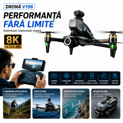 SkyVision Pro™ – Dronă 8K Ultra HD - Aura Store - Reduceri Online România, SkyVision Pro™ – Dronă 8K Ultra HD - Incaltaminte Online