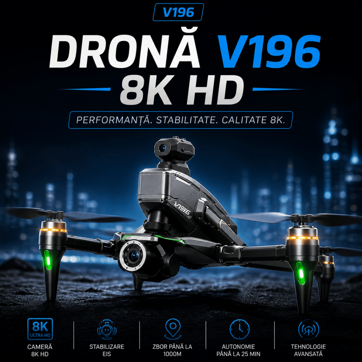 SkyVision Pro™ – Dronă 8K Ultra HD - Aura Store - Reduceri Online România, SkyVision Pro™ – Dronă 8K Ultra HD - Incaltaminte Online